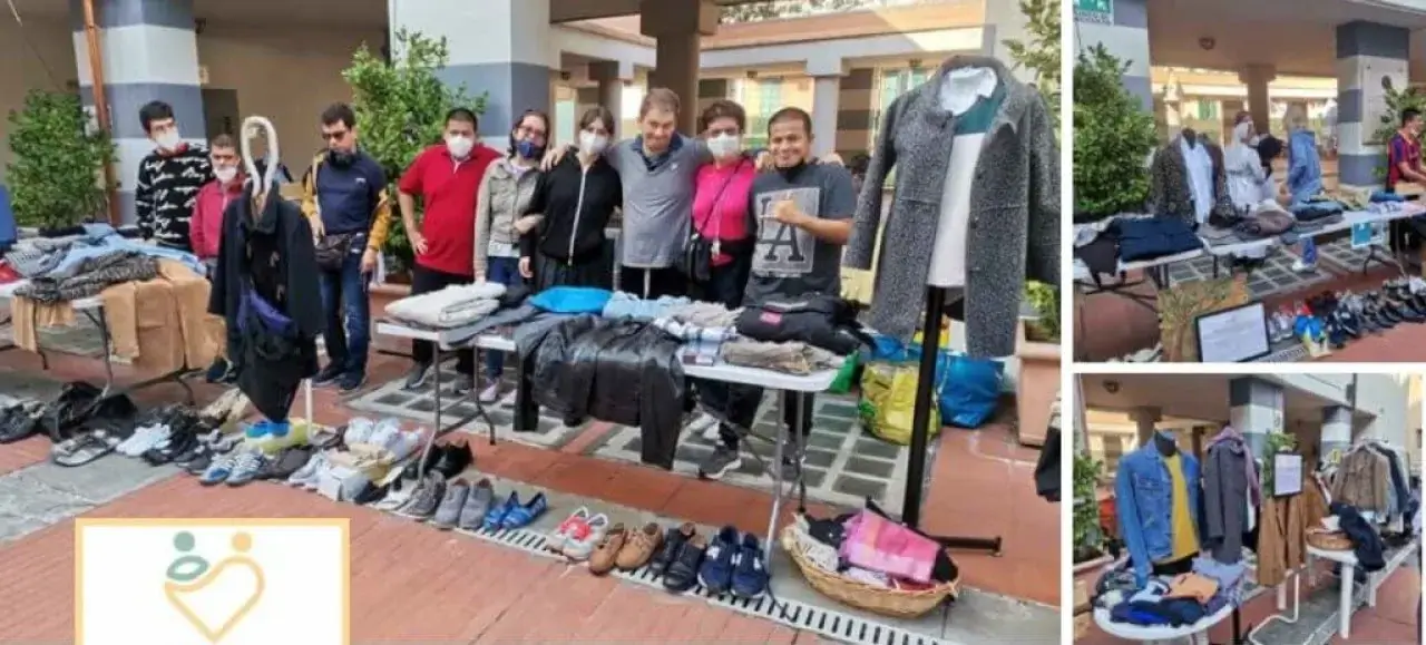 laboratorio del Boggiano Pico con esposti vestiti e scarpe